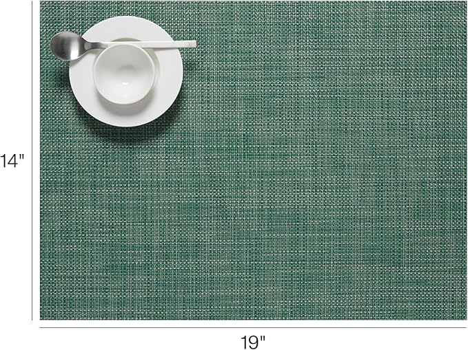 Chilewich Mini Basketweave Placemats, Woven Rectangle Placemats Set of 4 | Easy - Image 2