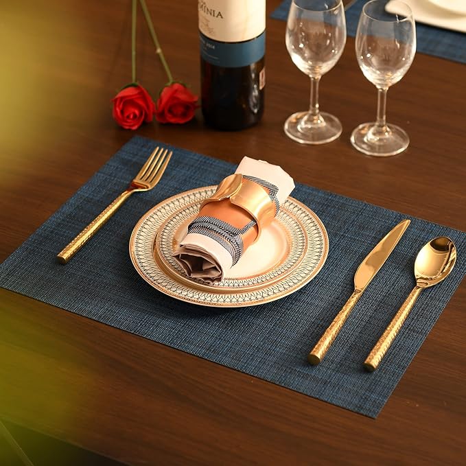SLKQG Navy Blue Placemats Set of 8 - Image 7