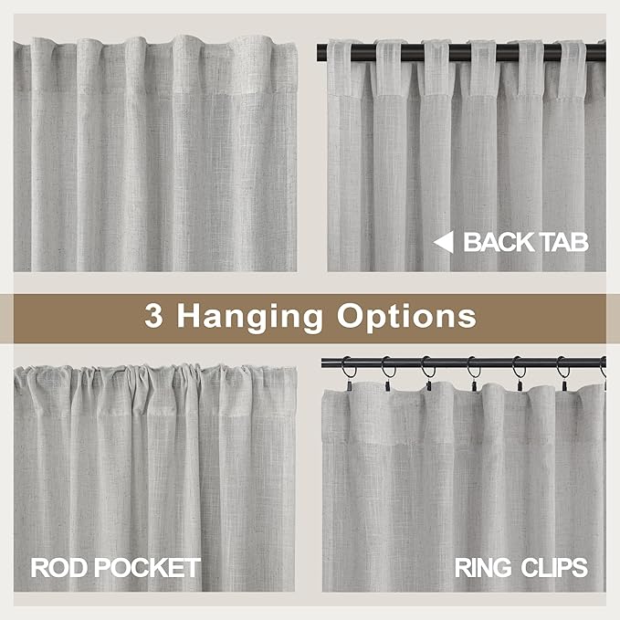 Light Grey Curtains 45 Inch Length - Image 5