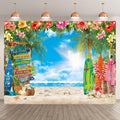 8x6ft Summer Hawaiian Beach Photography Tropical Luau Backdrop | Flower Palm by YCUCUEIBACKDROP