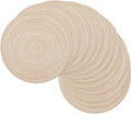 SHACOS 15 inch Beige Round Placemats Set of 12 by SHACOS