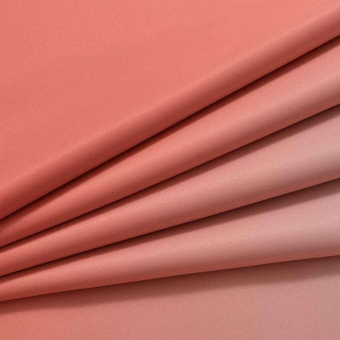 Yakamok Ombre Curtains Coral and Greyish White - Image 6