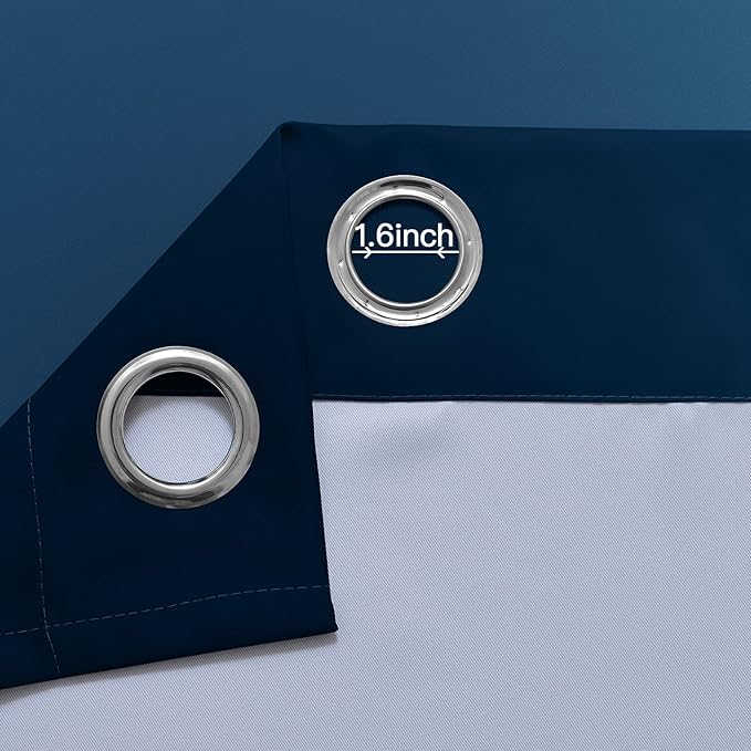 Yakamok Ombre Curtains Blue and Greyish White - Image 3