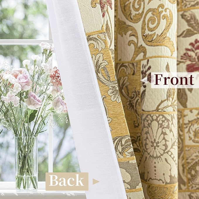 Loom and Mill Damask Patchwork Curtains - Image 5