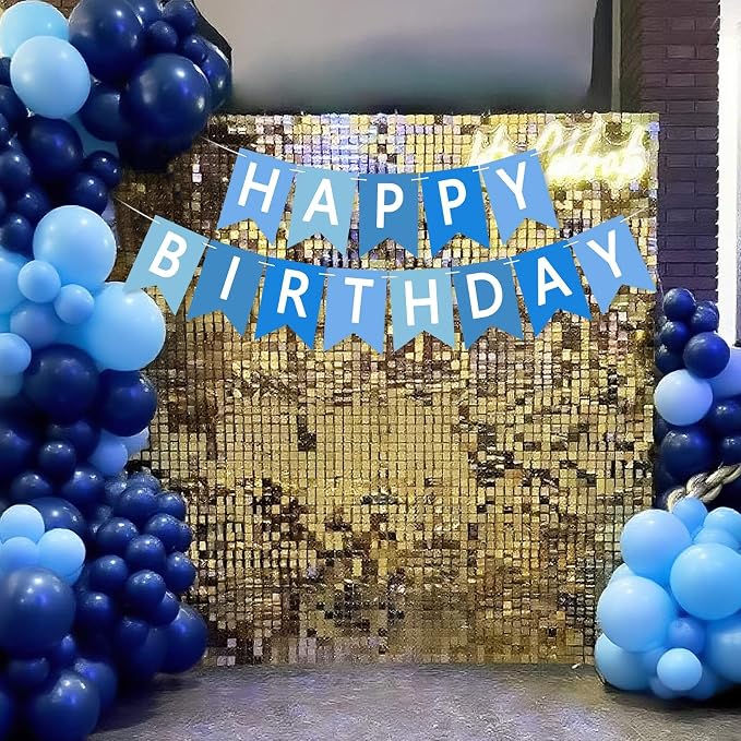 Happy Birthday Banner Sign, Birthday Garland Wall Door Hanging Banners Flag - Image 2