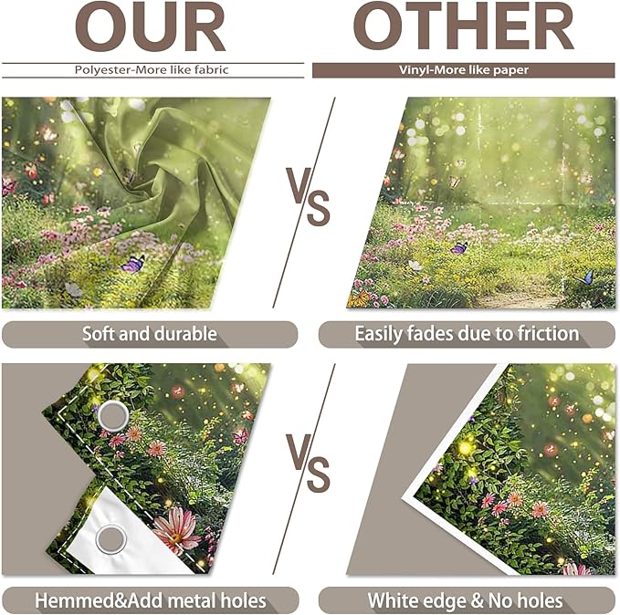 10x8ft Enchanted Forest Photography Backdrop Fairy Garden Banner | Fairytale - Image 6