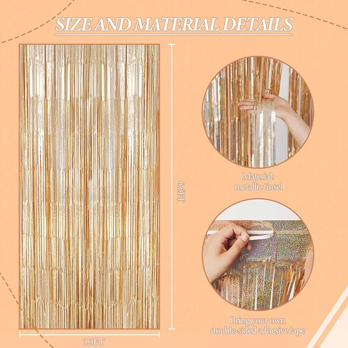DECOCKRAT 2 Pack Foil Fringe Backdrop - Image 3