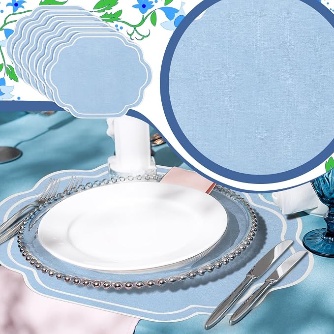 6-Piece Scalloped Embroidered Placemats - Image 6