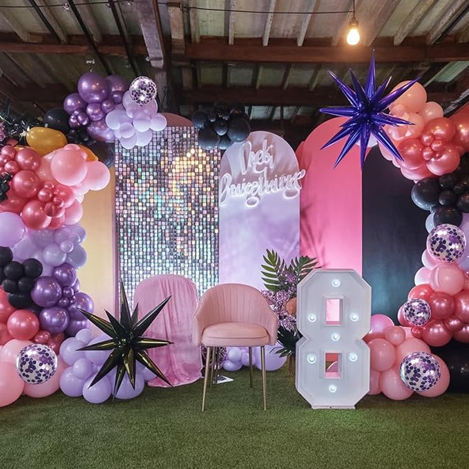 Pink and Purple Balloon Garland Arch Kit - Image 5