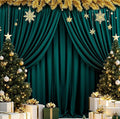 10ft x 8ft Hunter Green Backdrop Curtains by MEETSKY