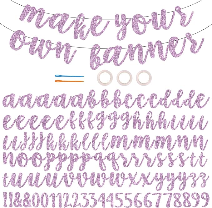 BEISHIDA 116 PCS A-Z DIY Letter Banner Kit Make Your Own Banner，Including 111 by Beishida
