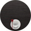 Chilewich Mini Basketweave Placemats, Round Woven Placemats Set of 4 | Reusable by Chilewich
