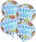 Sports Birthday Balloons Party Decorations, 18 Inch Inflatable HAPPY BDAY Mylar by Paeyeq