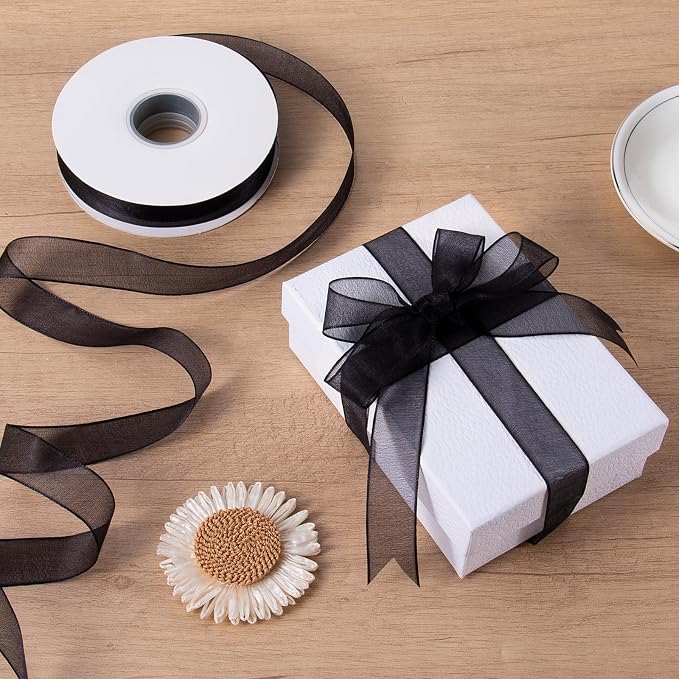 Sheer Organza Ribbon 1 Inch Chiffon Ribbons - Image 5