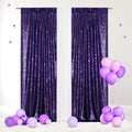 Eternal Beauty Purple Sequin Backdrop Curtains, 2 Panels 2x8FT | 3mm Sparkle by EternalBeauty
