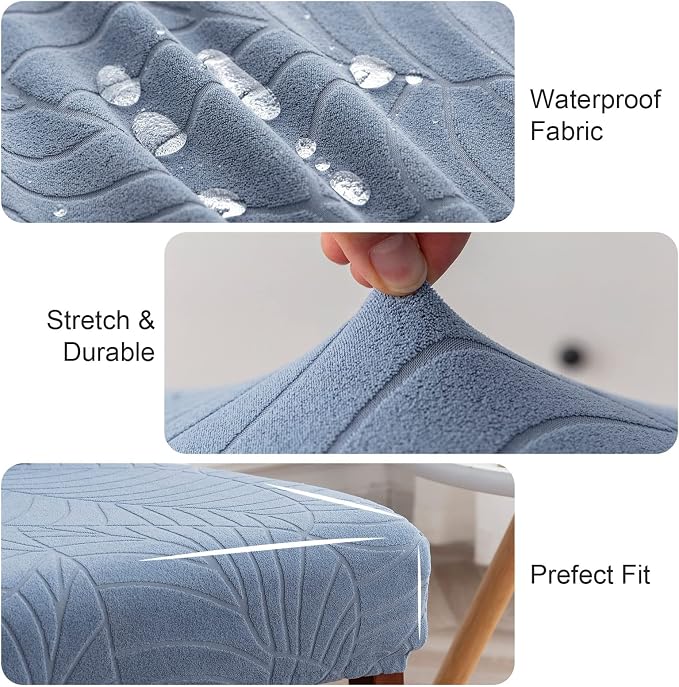 Waterproof Dining Chair Covers Set of 2 Parsons Chair Slipcovers | Double - Image 3