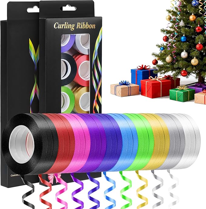 Curling Ribbon for Gift Wrapping: A 10-Color 30Roll Balloon Ribbon | Birthday by Unknown
