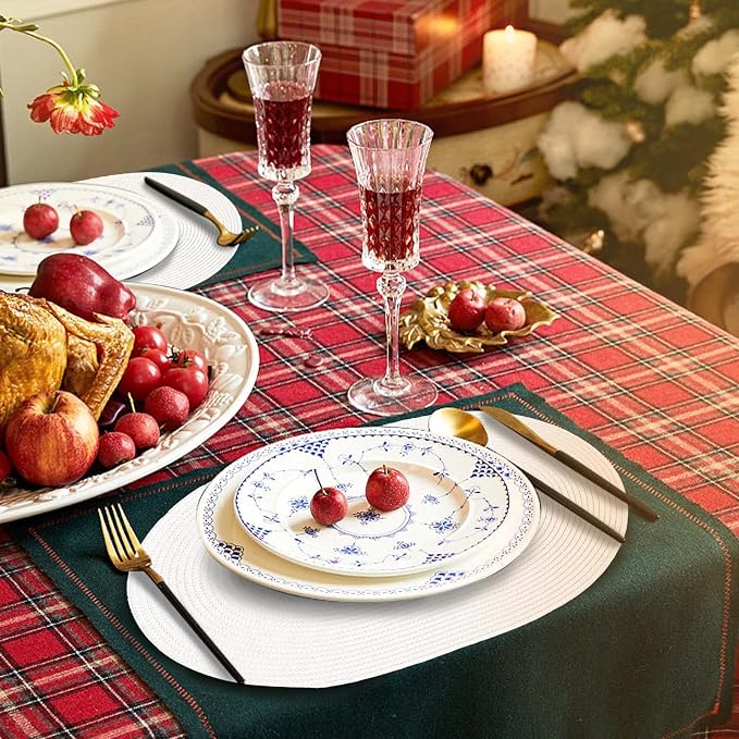 AHHFSMEI Placemats Set of 6 for Dining Table Washable Woven Non-Slip 18x12 - Image 5