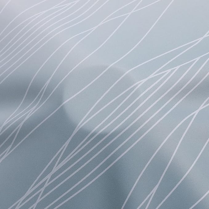 Stone Blue and Greyish White Ombre Blackout Curtains 54 Inch Length 2 Panels - Image 8