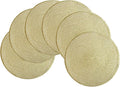 SHACOS Gold Glitter Round Placemats Set of 6 Bling Circle Place Mats Washable by SHACOS