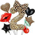 Leopard Print Bow Balloons Birthday Decorations 40Inch Cheetah Number 2 Foil by Unknown