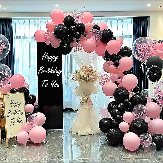Black Balloons 100 Pack 12 Inch Shiny Metallic Black Extra Thick Latex Party - Image 4