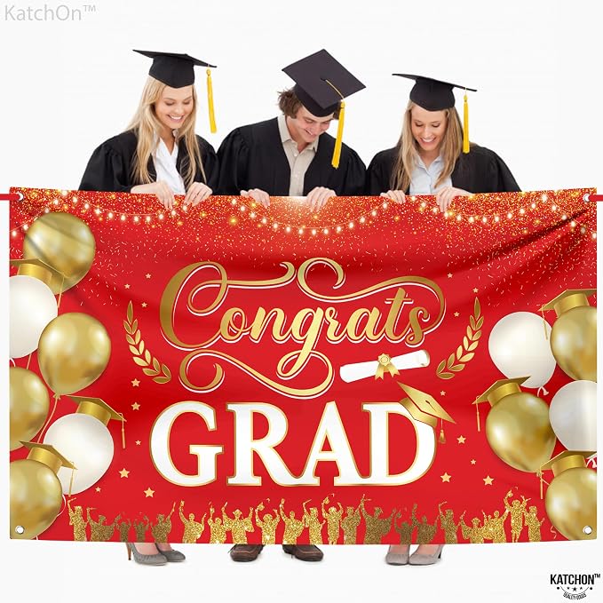 KatchOn Congrats Grad Banner 72x44 Inch | Congrats Grad Backdrop - Image 8