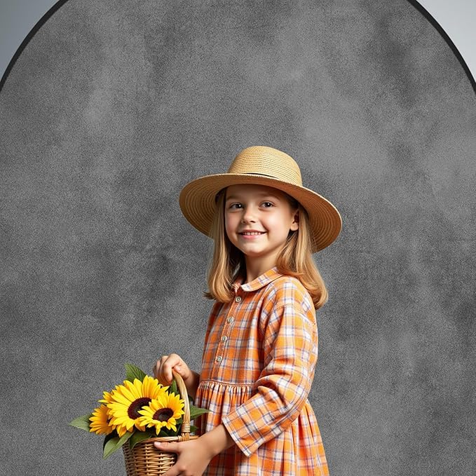 Kate Collapsible Backdrop Gray Photography and Video Backdrop 136 | 5x6.5ft - Image 2