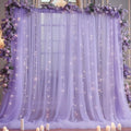 10x10ft Purple Tulle Backdrop Curtain by Partisky