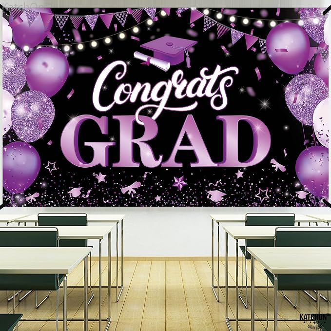 KatchOn Purple and Black Graduation Decorations 2026 Purple Graduation | - Image 5