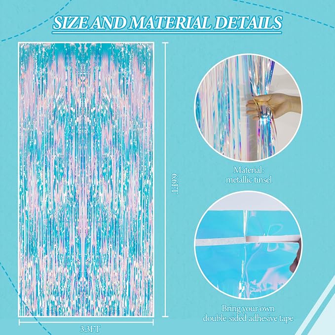 DECOCKRAT 2 Pack Foil Fringe Backdrop - Image 2