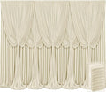 8 Panels Backdrop Curtains for Wedding Party Wrinkle Free Beige Backdrops by Tao-GePartyDecorations
