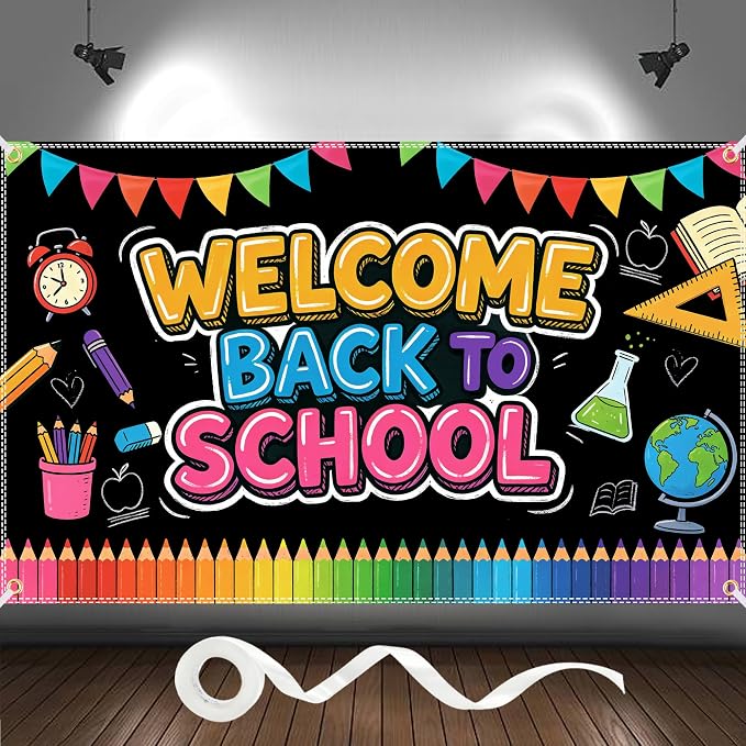 Welcome Back to School Banner 71 x 43 in by SeasonsFriends