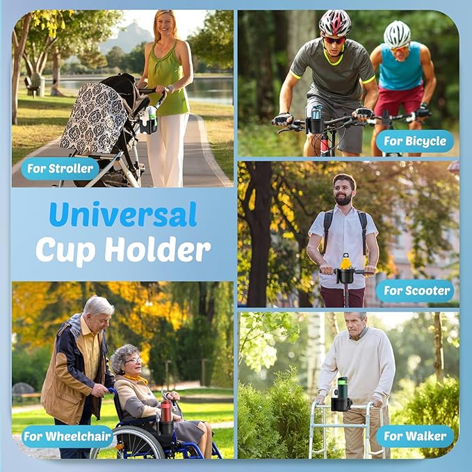 2 Pack Cup Holder for Walker: Stroller Cup Holder - Image 6