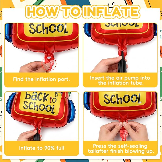 Back to School Balloons, Back to School Decorations Letter Balloons Banner | - Image 8