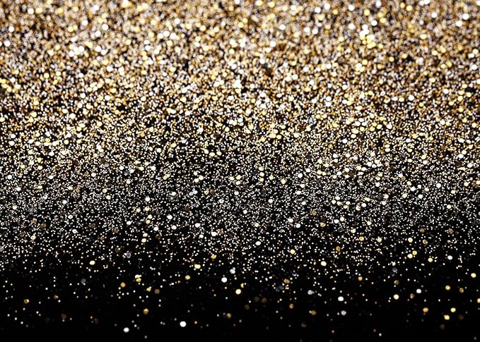 SJOLOON Black and Gold Backdrop Gold Spots Backdrop Vinyl Photography Backdrop Vintage Background for Family Birthday Party Newborn Studio Props 11547 (12x10FT)