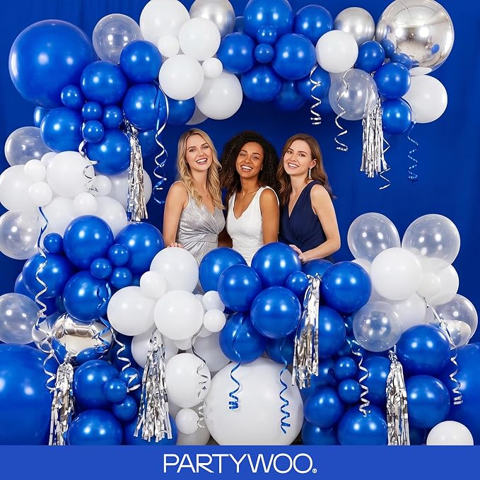 PartyWoo Royal Blue Balloons 123pcs Dark Blue Balloons Different Sizes | 18 12 - Image 5