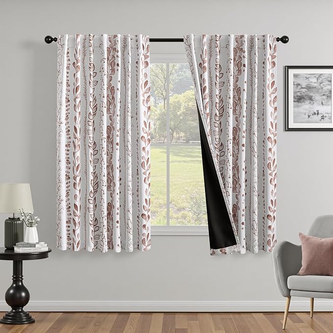 95% Blackout Curtains for Bedroom, Thermal Insulated Privacy Protection Back - Image 2