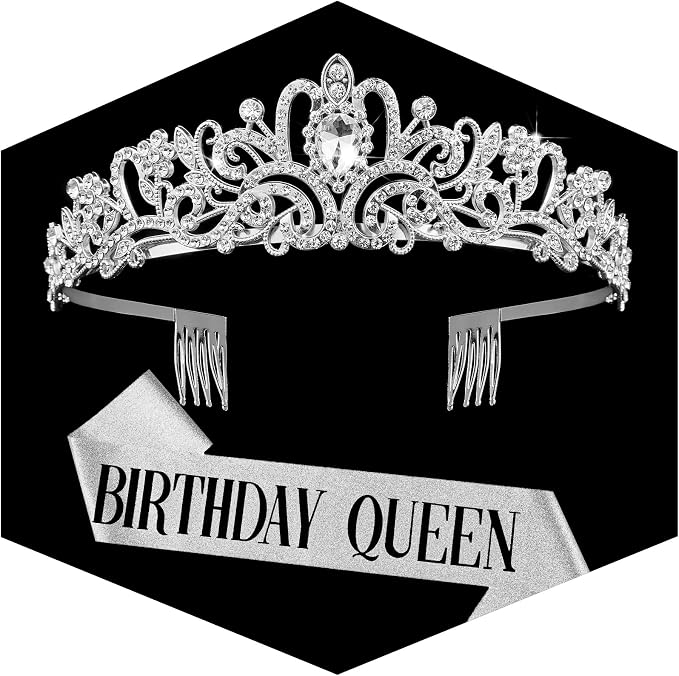 Fesciory Birthday Crown for Women, Adult Fit, Coming of Age Gifts & Halloween by Fesciory
