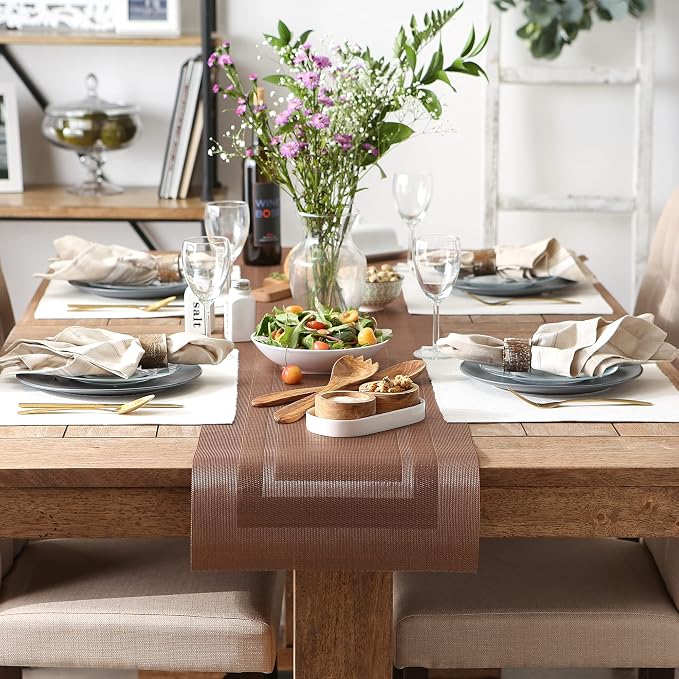 DII PVC Tabletop Collection Woven Indoor/Outdoor, Table Runner - Image 4