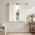 Pitalk 60 Inch Length Linen Curtains Cream Ivory Semi Sheer Light Filtering by Pitalk