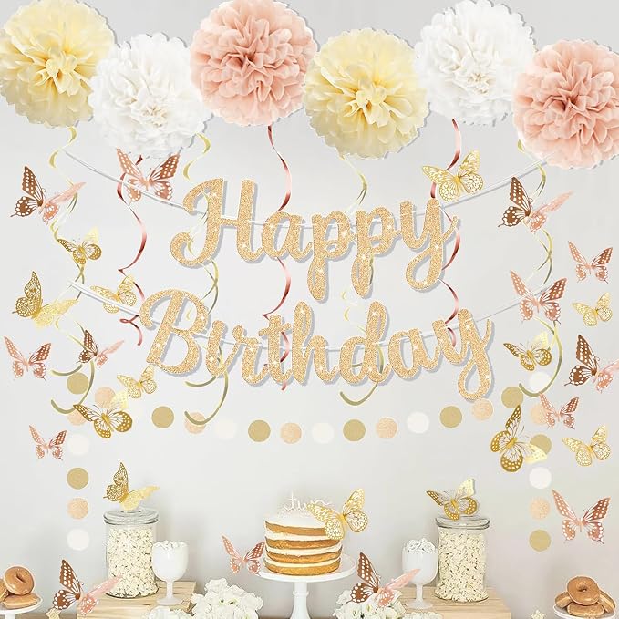 Champagne Gold Birthday Decorations - Image 2