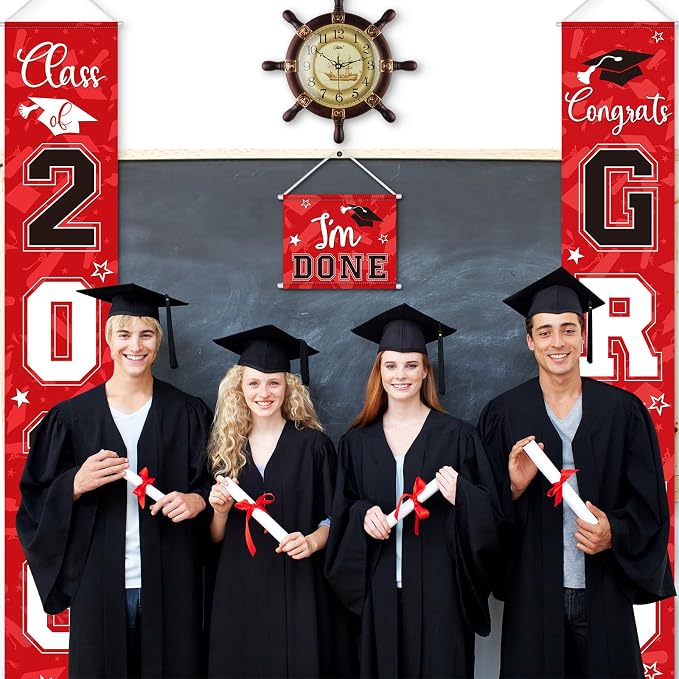 Moukeren 3 Pieces 2026 Graduation Party Decorations Graduation Porch Sign Class - Image 6