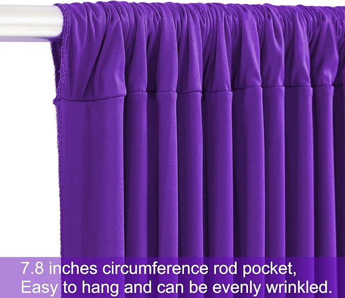 10x12 Purple Backdrop Curtains for Wedding Party Wrinkle Free Backdrops Curtain - Image 6