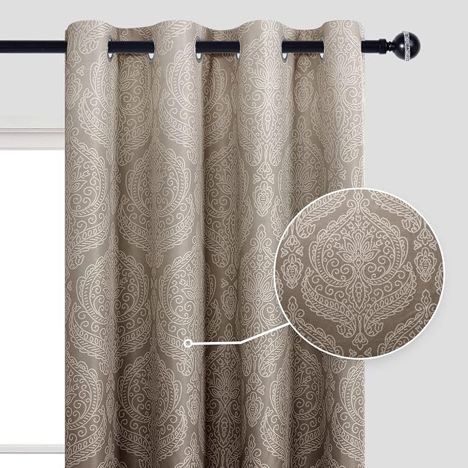 DWCN Extra Long Ombre Blackout Curtains - Image 2