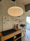 large White Oblate Pendant Lamp Shade 55.5cm Chinses lantern Home Decor Paper by Henjjras
