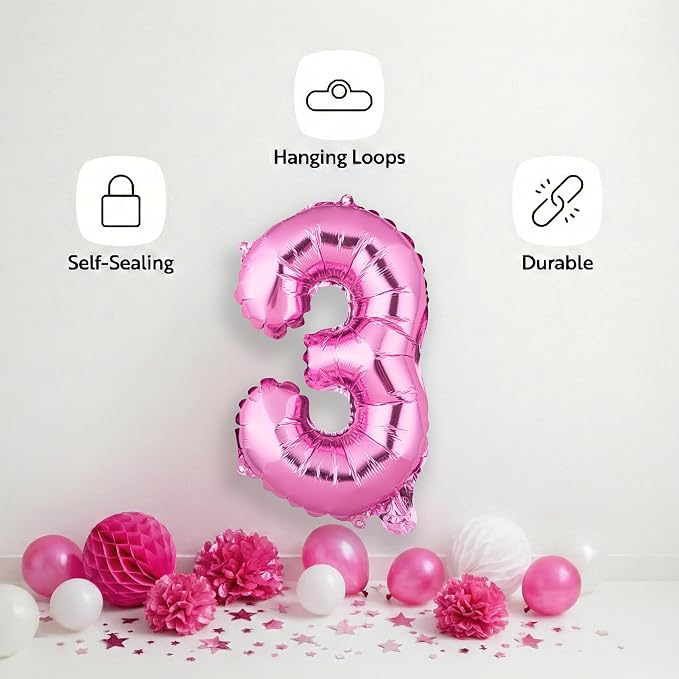 Restaurantware-Balloonify 16 Inch Number Balloon, 1 Digital Party Balloon - Image 4