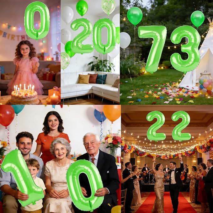 40 Inch Number 73 Balloons for 73rd Birthday Party Decorations, 0-100 Fruit - Image 7