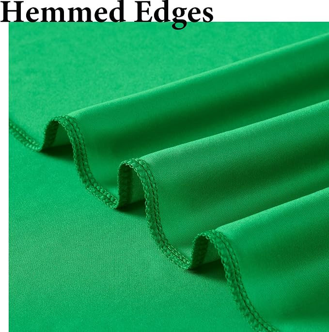 10ftx10ft Wrinkle Free Green Backdrop Curtains - Image 4