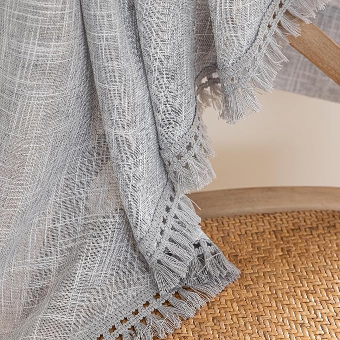 Beda Home Tassel Linen Textured Swag Curtain Valance - Image 6